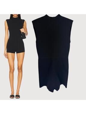 Lovers + Friends Black Sleeveless Knit Romper